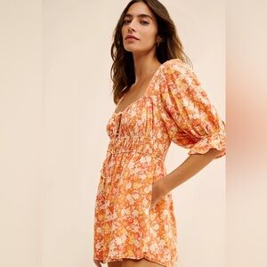 Free people Show‎ me love floral romper whimsical fairycore size S
